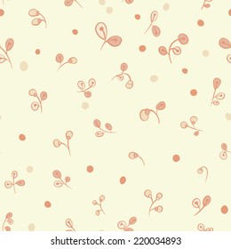 Seamless pattern with floral elements. Vector illustration.