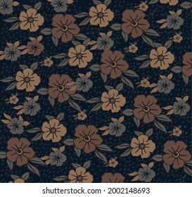 Abstracto de flor floral de patrón inexorable.Fondo natural vintage botánico.Tela textil de moda de impresión.