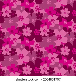 Seamless pattern floral flower abstract.Botanical vintage nature background.Print fashion textile.Vector illustration.