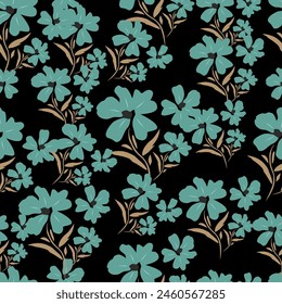 seamless pattern floral flower blossom leaves illustration doodle animal nature :for wallpaper, postcard, greeting cards, wedding invite