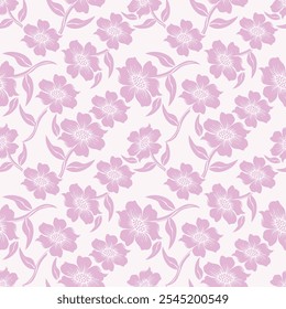 Patrón sin fisuras Flor Flor Flor Hojas Ilustración Doodle Animal Naturaleza :Para el Fondo de pantalla, postal, tarjetas de felicitación, invitación de boda
