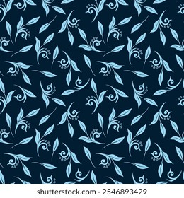 seamless pattern floral flower blossom leaves illustration doodle animal nature :for wallpaper, postcard, greeting cards, wedding invite