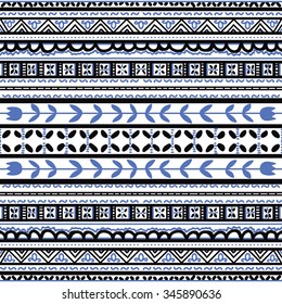 Seamless pattern. Floral folk ornament