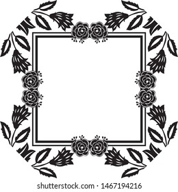 Seamless pattern with floral frame, ornate of cards. Vector