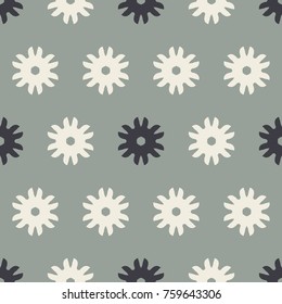 Seamless pattern with floral geometric elements. Stylish abstract illustration.