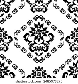 seamless pattern floral geometric ethnic design