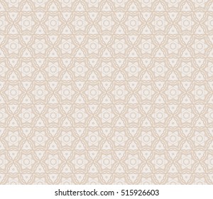 seamless pattern. floral geometric lace texture for design invitation, wallpaper, fabric. beige color. Decorative background, tribal ethnic ornament