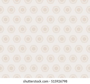 seamless pattern. floral geometric lace texture for design invitation, wallpaper, fabric. beige color. Decorative background, tribal ethnic ornament