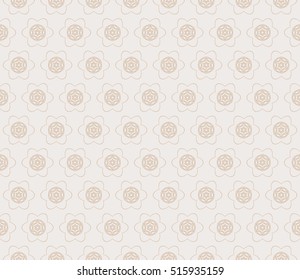 seamless pattern. floral geometric lace texture for design invitation, wallpaper, fabric. beige color. Decorative background, tribal ethnic ornament