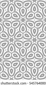 seamless pattern. floral geometric lace texture Decorative background, tribal ethnic ornament. silver color