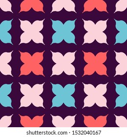 Seamless pattern with floral geometric ornament.