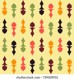 Seamless pattern with floral geometric ornament. Abstract vintage artwork.