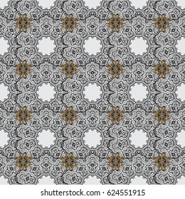 Seamless pattern floral pattern. Graphic modern pattern. Wallpaper baroque, damask. Seamless vector background with gray doodles.