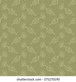 Seamless pattern with floral pattern of the hand pestle stamen bloom simple background. Freehand drawing a bright line in the murky swamp background.