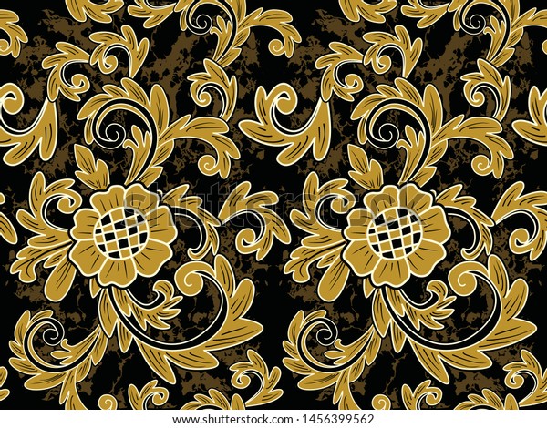 vector batik motif bunga cdr