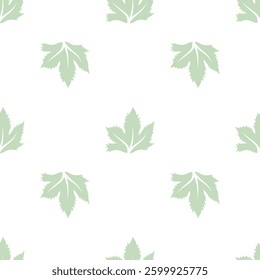 seamless pattern floral and leafy green color