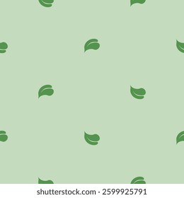 seamless pattern floral and leafy green color