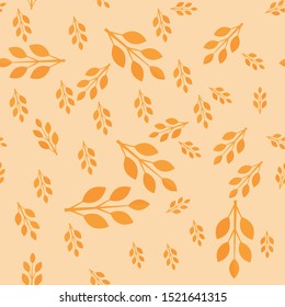 Seamless Pattern of floral Leaves - vector