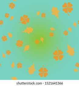 Seamless Pattern of floral Leaves - vector