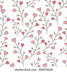 Seamless pattern floral  love .Seamless pattern can be used for wallpaper, pattern fills, web page background,surface textures.