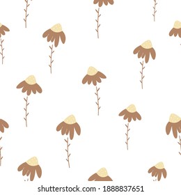 Seamless pattern in floral modern style for design.Vector illustration