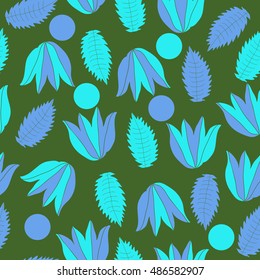 Seamless  pattern of  floral motif.