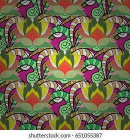 Seamless pattern with floral motif.  