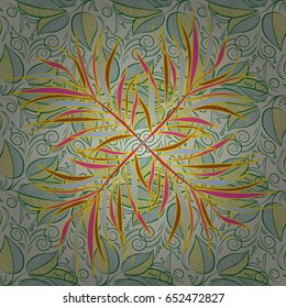Seamless pattern with floral motif. 