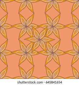 Seamless pattern with floral motif. Seamless floral pattern with blue flowers, watercolor. Vector flower illustration.