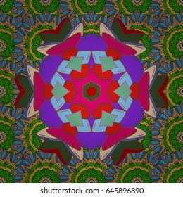 Seamless pattern with floral motif. Seamless floral pattern with blue flowers, watercolor. Vector flower illustration.
