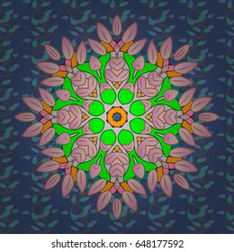 Seamless pattern with floral motif. Seamless floral pattern with blue flowers, watercolor. Vector flower illustration.