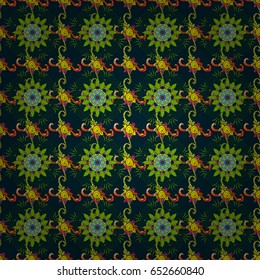 Seamless pattern with floral motif. Seamless floral pattern with blue flowers, watercolor. Vector flower illustration.