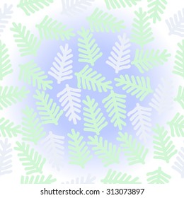 Seamless   pattern of floral motif, branches, doodles. Hand drawn.
