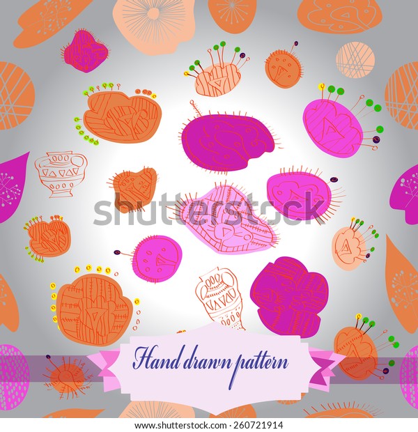 Seamless Pattern Floral Motif Branches Twigs Stock Vector Royalty