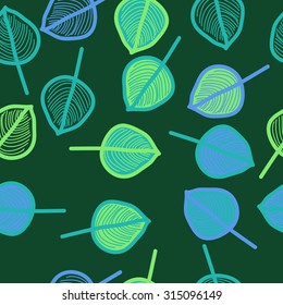 Seamless  pattern of  floral motif,  doodles,   leaves,spots, branches, hole . Hand drawn.