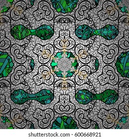 Seamless pattern with floral motif. Seamless floral pattern with doodles, watercolor. Vector flower illustration.