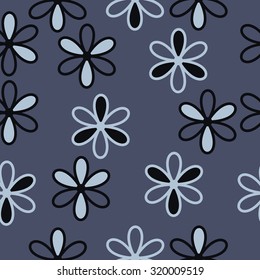Seamless   pattern of floral motif, ellipses, stripes,flowers.