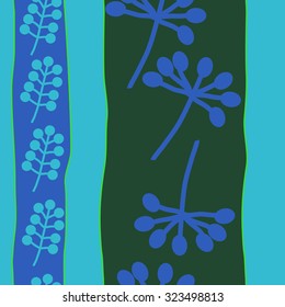 Seamless   pattern  with floral  motif , ellipses, branches, spots. Hand drawn.