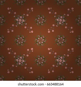 Seamless pattern with floral motif. Seamless floral pattern with flowers, watercolor. Vector flower illustration.