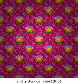 Seamless pattern with floral motif. Seamless floral pattern with flowers, watercolor. Vector flower illustration.