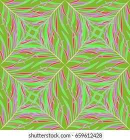 Seamless pattern with floral motif. Seamless floral pattern with leaves, watercolor. Vector leaf illustration.