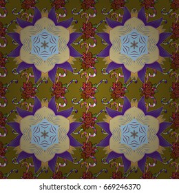 Seamless pattern with floral motif. Seamless floral pattern with pink flowers, watercolor. Vector flower illustration.