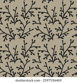 Seamless pattern with floral motif. Spirituality mood. 