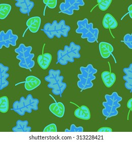 Seamless   pattern of floral motif, spots, leaves,branches, doodles. Hand drawn, autumn theme.