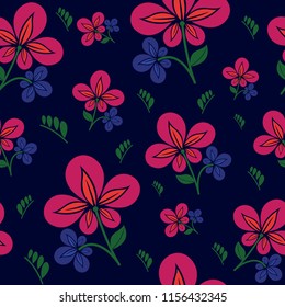 Seamless pattern with floral motif with very beautiful colors. applied in the design of the illustration background and the background of the print design