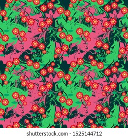Seamless Pattern With Floral Motifs able to print for cloths, tablecloths, blanket, shirts, dresses, posters, papers.