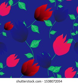 Seamless Pattern With Floral Motifs able to print for cloths, tablecloths, blanket, shirts, dresses, posters, papers.