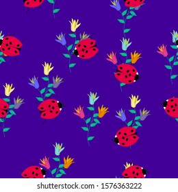 Seamless Pattern With Floral Motifs able to print for cloths, tablecloths, blanket, shirts, dresses, posters, papers.