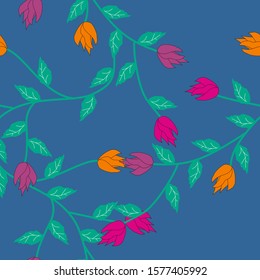 Seamless Pattern With Floral Motifs able to print for cloths, tablecloths, blanket, shirts, dresses, posters, papers.
