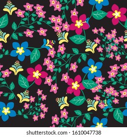 Seamless Pattern With Floral Motifs able to print for cloths, tablecloths, blanket, shirts, dresses, posters, papers.